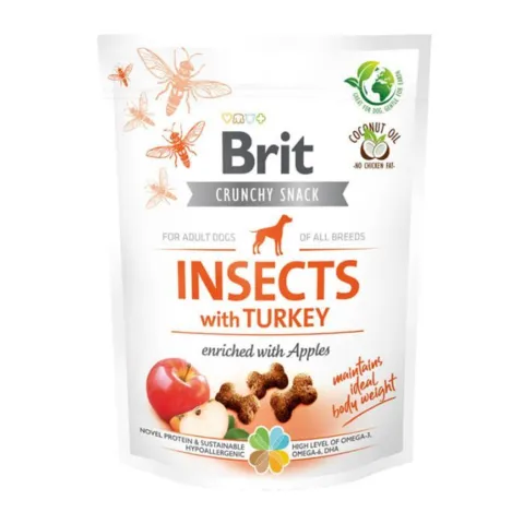 Brit Crunchy Snack, Insects With Turkey | 200g.